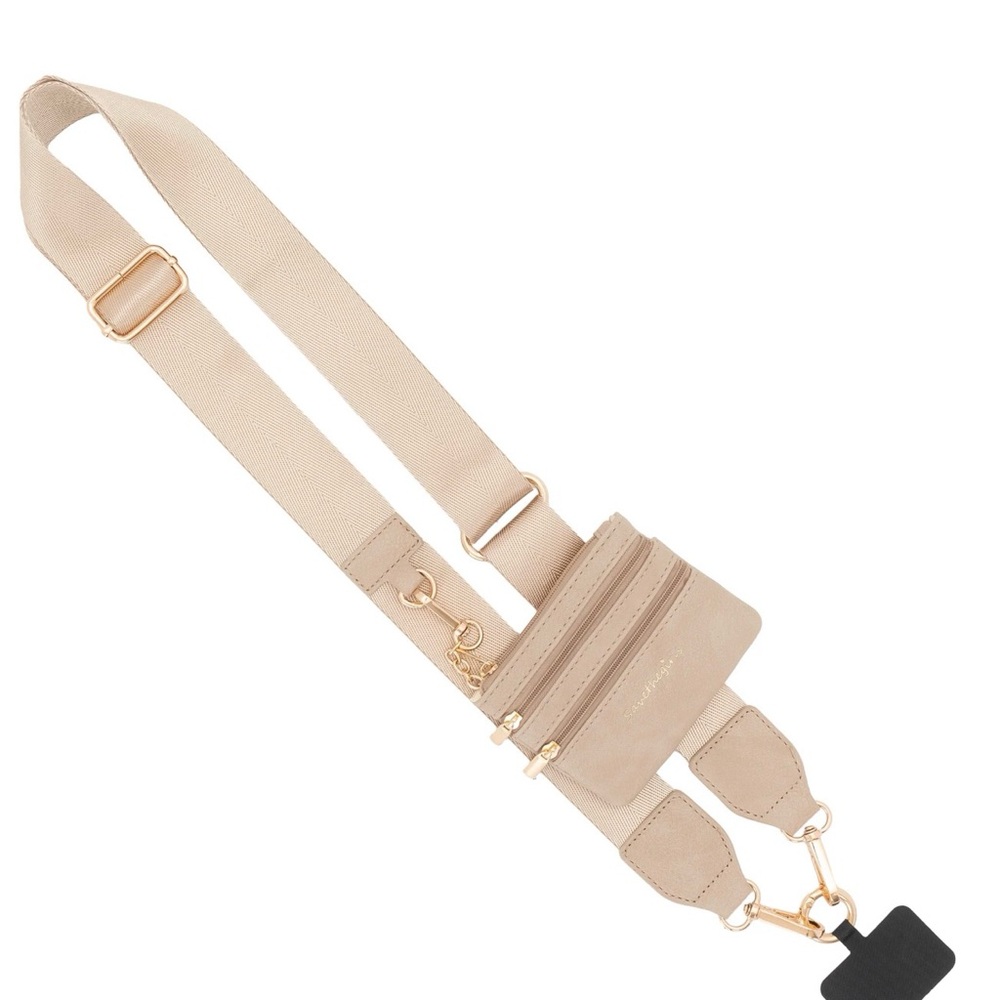 NWT Save The Girls cream Crossbody Strap Bag